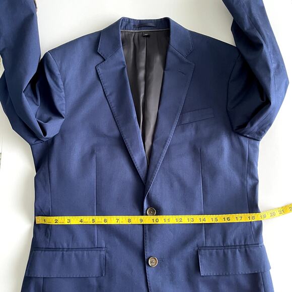 NWT J.Crew Crosby Classic Fit Suit Italian Cotton 38S Larusmiani Blue - Picture 16 of 16